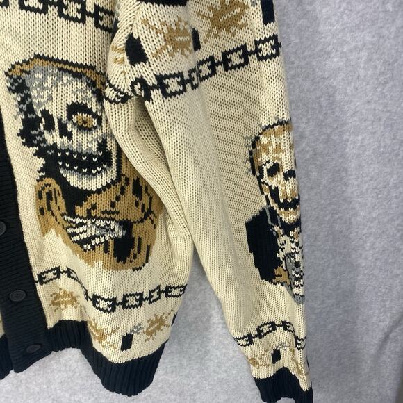 👻 Middle Beyond Mens 2XL Creepshow Cardigan Tan Halloween Horror 👻 - Picture 6 of 10
